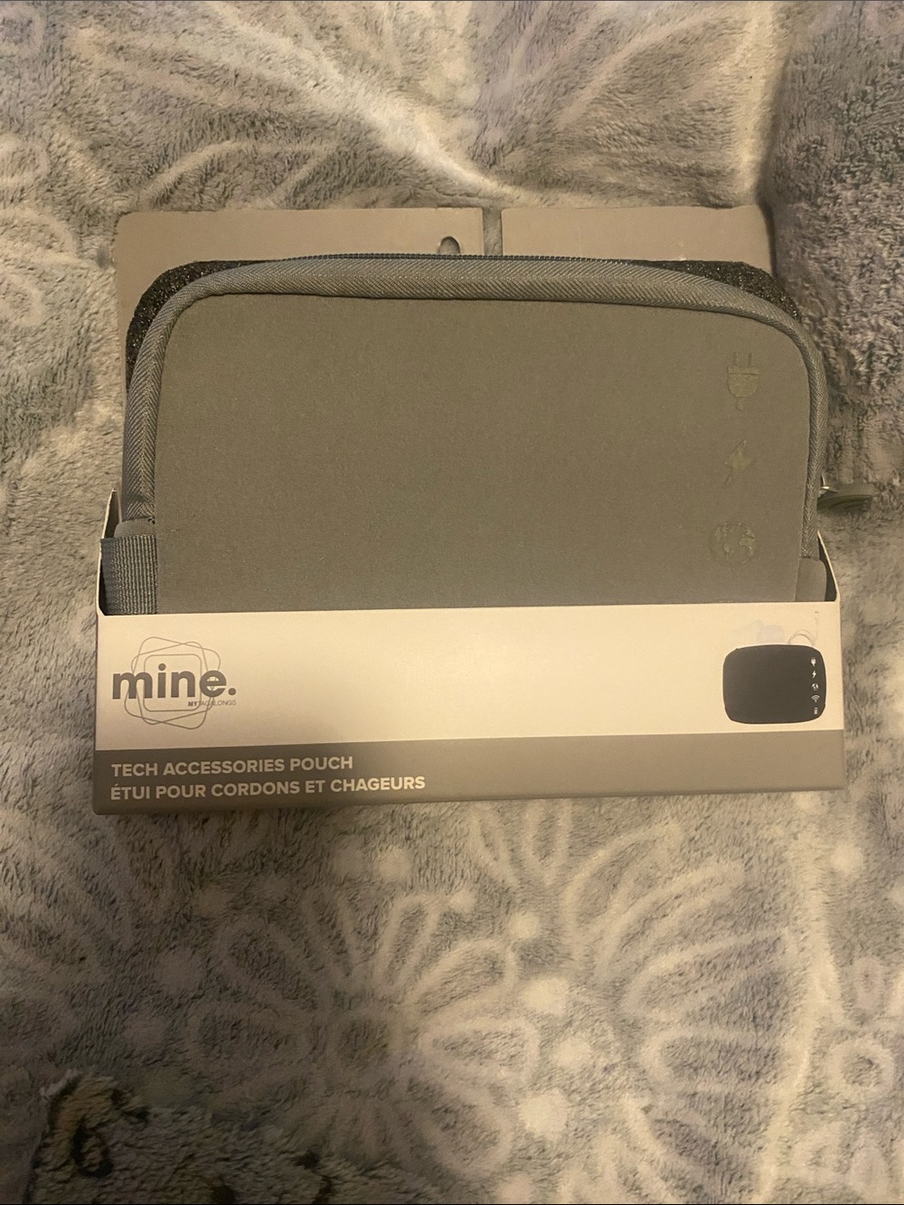 mine Gray Tech Accessories Pouch Organizer